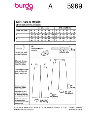 Broekpatroon - Burda 5969