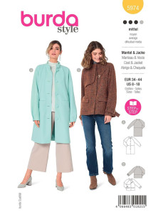 Jas- en mantelpatroon - Burda 5974