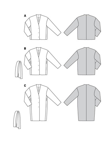 Jas- en mantelpatroon - Burda 5976