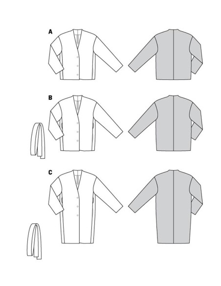 Jas- en mantelpatroon - Burda 5976