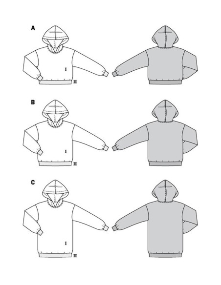 Sweatshirt patroon - Burda 5979