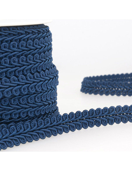 Chanel-stijl galon met epaulet - Marineblauw