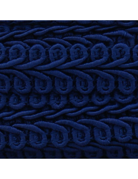 Chanel-stijl galon met epaulet - Marineblauw