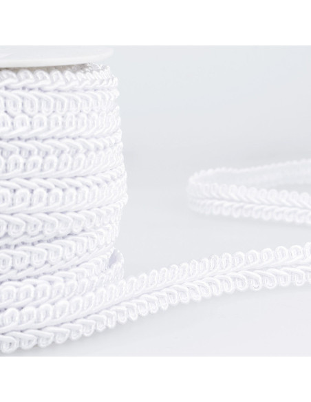 Chanel-stijl galon met korenaar - Wit