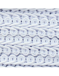Chanel-stijl galon met korenaar - Wit 2