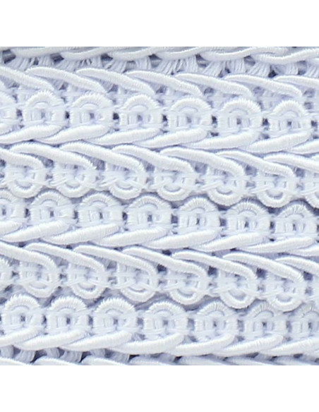Chanel-stijl galon met korenaar - Wit