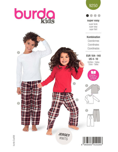 Patroon voor set - Burda 9250