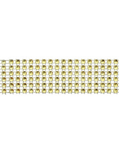Strasband 30 mm goud