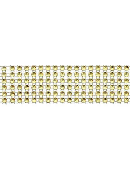 Strasband 30 mm goud