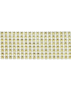 Strasband 40 mm goud