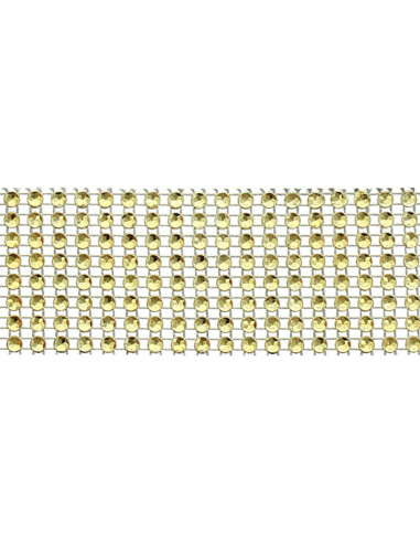 Strasband 40 mm goud