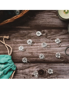 Set van zilver vergulde Chakra Mindful KnitPro stekenmarkeerders