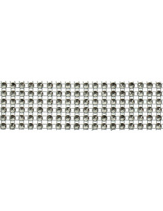 Zwarte strass galon 30 mm