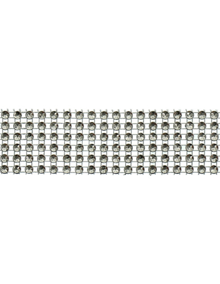 Zwarte strass galon 30 mm