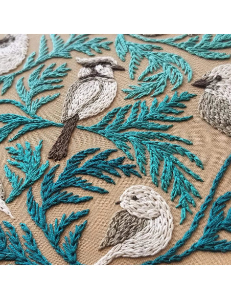Borduurpakket - Wintervogels