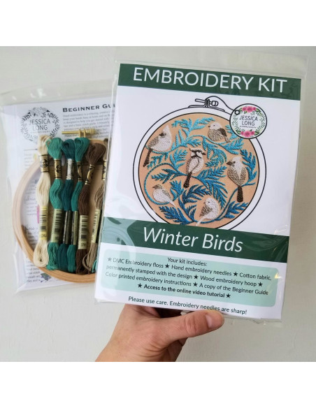 Borduurpakket - Wintervogels