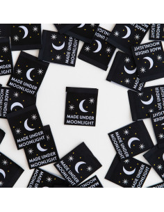 Set van 8 geweven labels - Made Under Moonlight