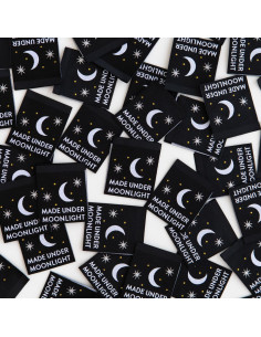 Set van 8 geweven labels - Made Under Moonlight 2