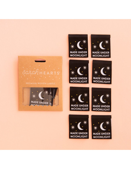 Set van 8 geweven labels - Made Under Moonlight