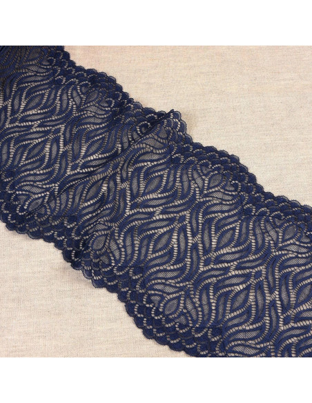 Elastisch kant vlam - Marineblauw