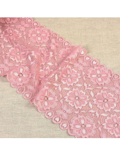 Elastisch kant bloemenpad - Roze