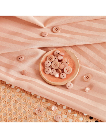 Katoen viscose stof Stripes Blush - Atelier Brunette