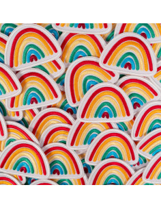 Strijkembleem - Regenboog 2