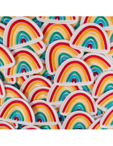 Strijkembleem - Regenboog