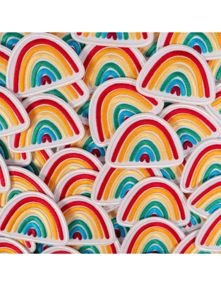 Strijkembleem - Regenboog