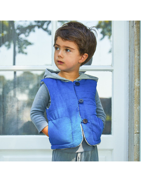 Mouwloos vest patroon uniseks Vienne kids - Ikatee