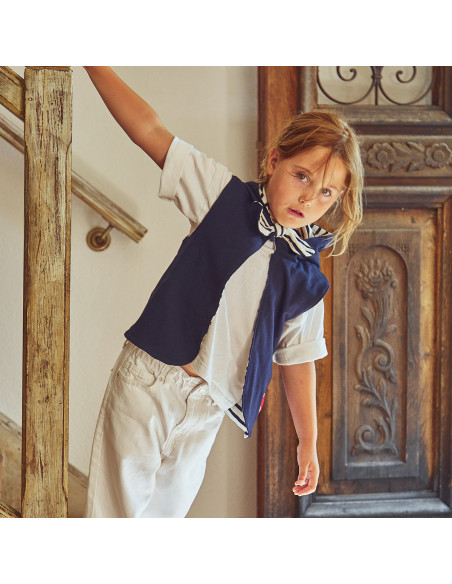 Mouwloos vest patroon uniseks Vienne kids - Ikatee