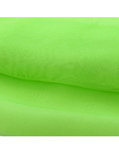 Organza stof - Citroengroen