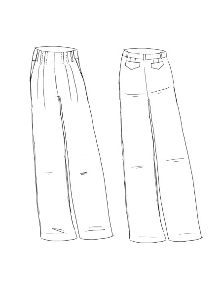 Brooklyn broek patroon - Maison Fauve