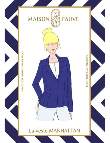 Manhattan jasje patroon - Maison Fauve