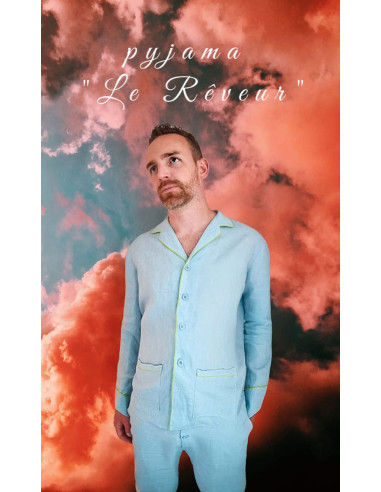 Pyjamapatroon voor heren De Dromer - Les BG