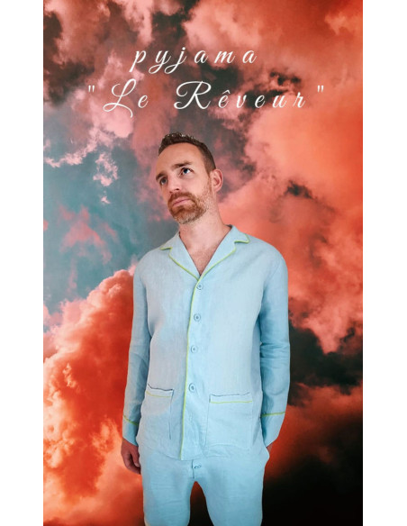 Pyjamapatroon voor heren De Dromer - Les BG