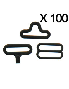 Set van 100 vlinderstrikjes - Zwart