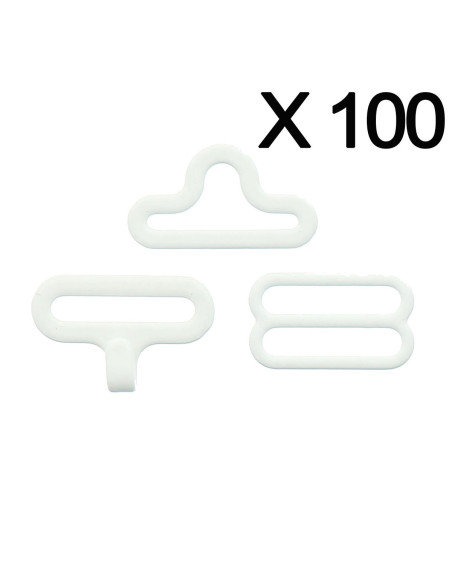 Set van 100 vlinderstrikjes - Wit
