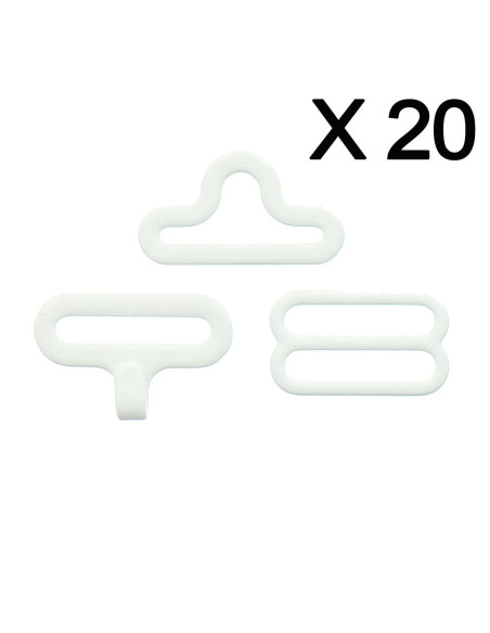 Set van 20 vlinderstrikjes - Wit