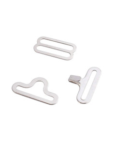Set van 20 vlinderdas clips - Zilver 2