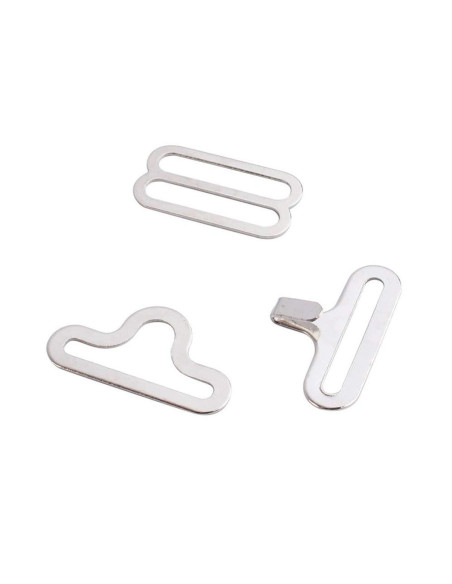 Set van 20 vlinderdas clips - Zilver