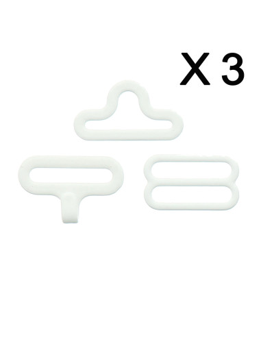 Set van 3 vlinderdasjes - Wit