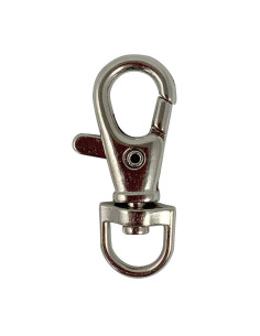 Metalen musketon - Zilver 40 x 10 mm