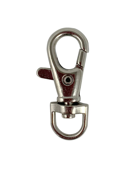 Metalen musketon - Zilver 40 x 10 mm