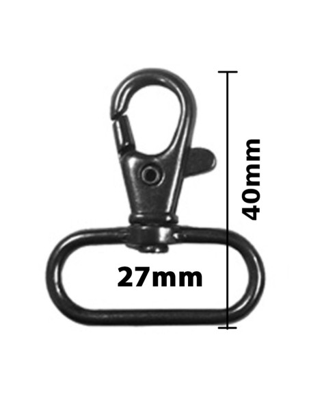 Metalen musketonhaak - Geweerloop 40 x 27 mm