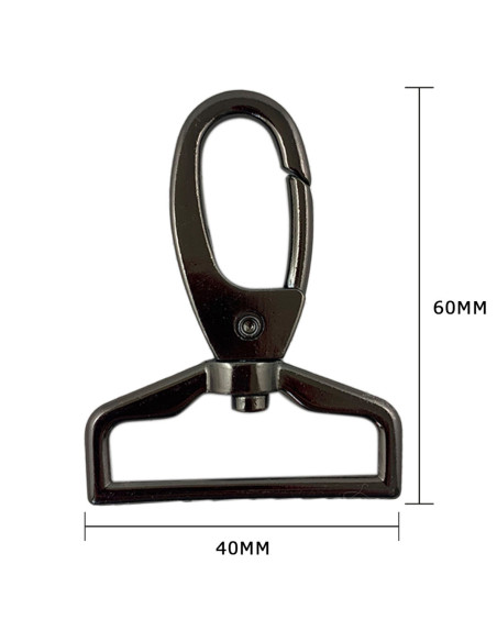 Metalen karabijnhaak - Geweerloop 60 x 40 mm