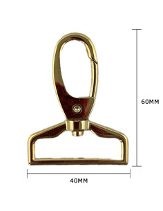 Metalen musketon - Goud 60 x 40 mm 2