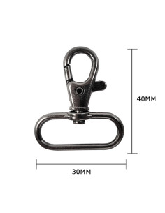 Metalen karabijnhaak - Geweerloop 40 x 30 mm 2