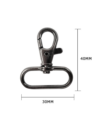 Metalen karabijnhaak - Geweerloop 40 x 30 mm