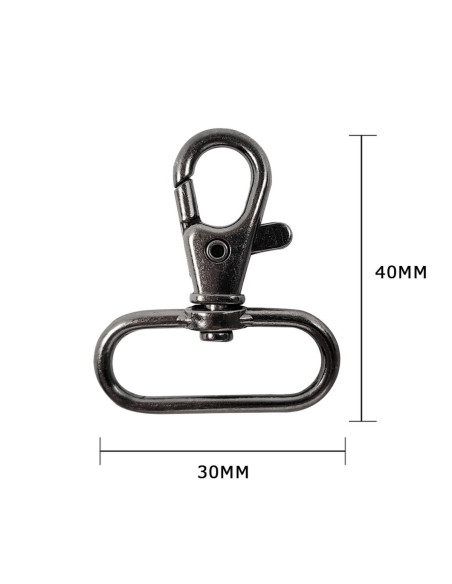Metalen karabijnhaak - Geweerloop 40 x 30 mm